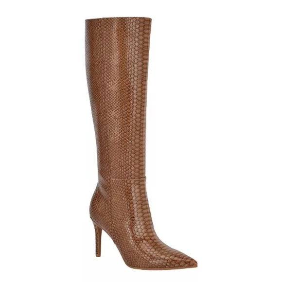 Guess Richee Tall Pointy Toe Knee High Dress Boot Size 9.5 Medium Natural - Picture 1 of 3